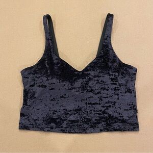 lululemon Special Edition Align Tank Crushed Velvet Black Size 10